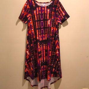 LulaRoe Carly Dress Size XS. Purple and orange